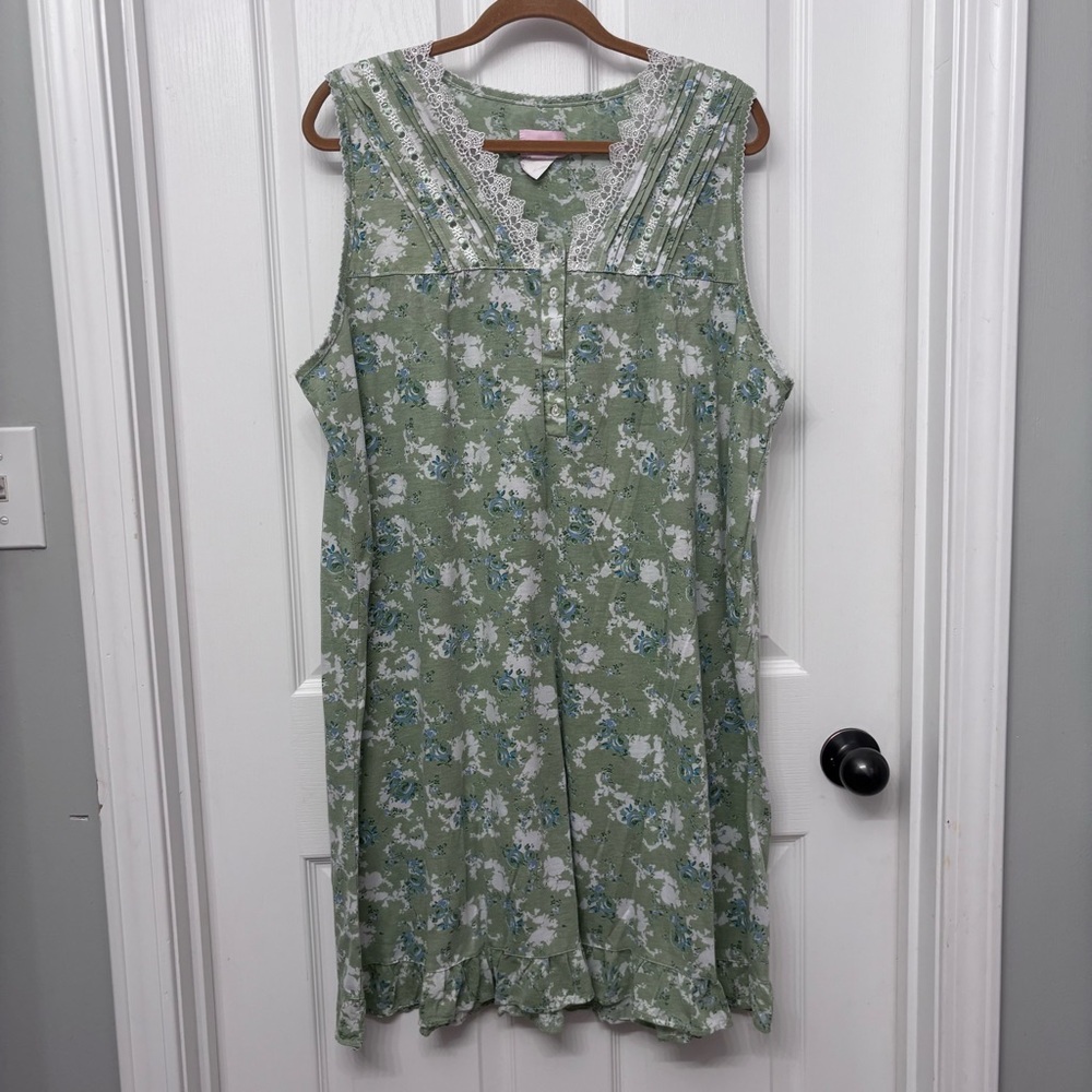Sage Floral Nightgown | Pink Label 3X